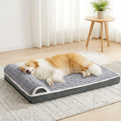 Jolifield Orthopedic XL dog bed 42x28 with egg crate foam for supportive rest.