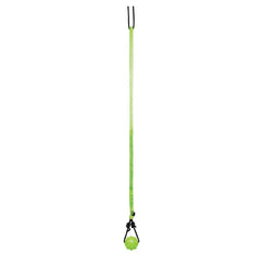 Jolly Pets Tree Tugger Green side view showing adjustable height for solo play