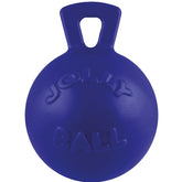 Jolly Pets Tug-N-Toss blue ball with built-in handle for versatile play.