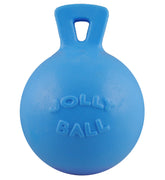 Jolly Pets Tug-N-Toss Ball 6-Inch Blueberry close-up, durable fetch-ready design.