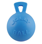 Jolly Pets Tug-N-Toss eight-inch blueberry ball with handle for durable fetch