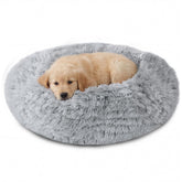 JOLLYVOGUE calming donut bed 27-inch round nest for safe, plush naps