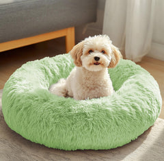 JOLLYVOGUE donut bed for dogs and cats, 23 inch, plush warmth and comfort