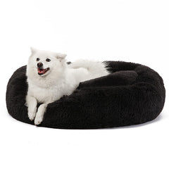 JOLLYVOGUE Donut Bed side view promotes cozy nesting and calm rest.