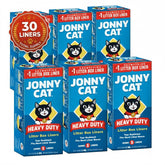 Jonny Cat heavy-duty liner close-up shows 2mil tear resistance for mess-free cleanup.