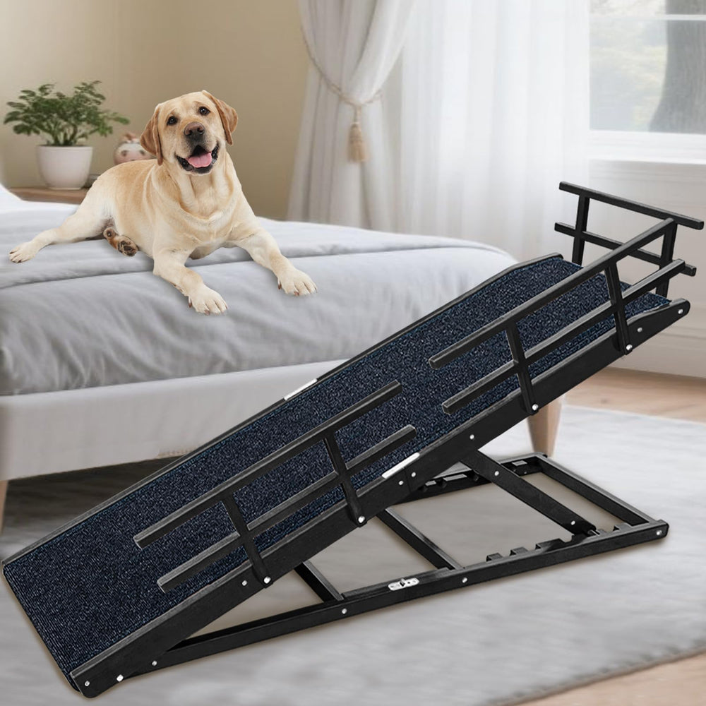 Jopavo 65 inch dog ramp length eases bed access for dogs