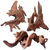 Jorewood driftwood 3-piece twisted branches enhances reptile climbing and fish shelter.
