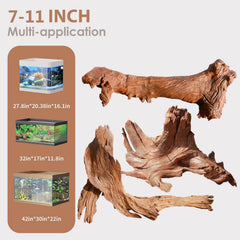 Jorewood driftwood low-tannin-release helps keep aquarium water clear and natural.