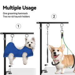 Josmimic adjustable-height arm set from 26 to 40 inches for versatile grooming.