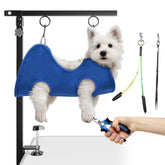 Josmimic foldable dog grooming arm clamp providing secure support during at-home grooming.