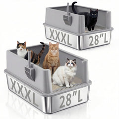 Jotesnew 28x20 XL litter box with lid for easy cleaning