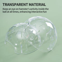 JOUSONTY hamster ball closeup ventilation holes demonstrates breathability during play