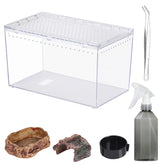 JoviQ Reptile Terrarium front view with clear PC walls for easy observation.