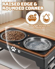 Jovrun dust-protected raised bowls keep meals clean and tidy.