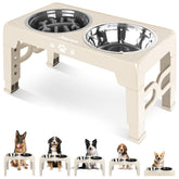 Jovrun elevated dog bowls with non-slip stand for stable feeding