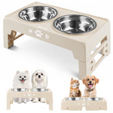 Jovrun elevated dog bowls stand offers a sturdy feeding setup for small pets