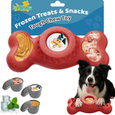 JoyBruko enrichment toy with frozen treat cups for mess-free freezing.
