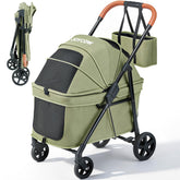 JOYCOW dog stroller with 70 lb capacity for safe park outings.