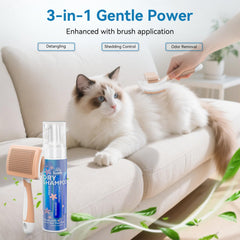 JOYCUDDLE bottle with integrated brush enables mess free grooming