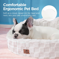 Joydeco Cloud Bed removable checkered pad allows easy washing after adventures
