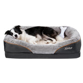 JOYELF large memory foam dog bed top view showing non-slip base