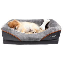 JOYELF memory foam dog bed base supports small dogs during sleep