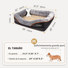 JOYELF orthopedic dog bed removable cover enables easy washing and care.