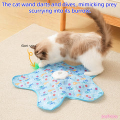 JoyEnjoy five-hole Oxford fabric arena—durable, spacious play for cooperative multi-cat sessions.