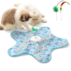 JoyEnjoy hide-seek interactive cat tunnel—engaging multi-angle play for indoor cats, promoting mental stimulation.
