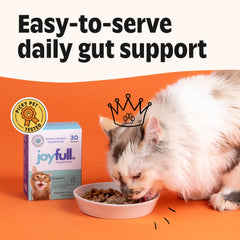 JoyFull Probiotic for Cats beef bone broth flavor enhances palatability.