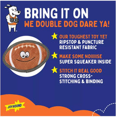 Joyhound Rip Roarin' football toy interior squeaker keeps dogs engaged
