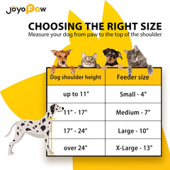JOYOPAW double stainless steel bowls keep meals tidy and easy to refill.