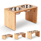 JOYOPAW elevated dog bowl stand provides a stable feeding height and clean floors.