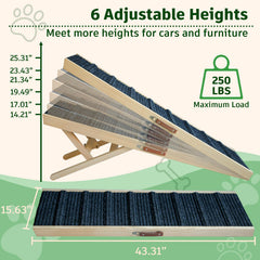 JoyPetCabin dog ramp bed extended for smooth access to the bed.