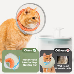 Joypig Cat Cone Collar Soft waterproof layer keeps neck dry during drinking