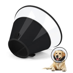 Joypig dog cone collar with soft liner protects wounds after surgery