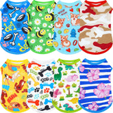 JpGdn eight-pack dog shirts pack shot showing color variety for small dogs