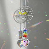 JSTLCD cat memorial suncatcher crystal window, catching sunlight to honor a feline.