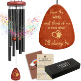 JUBOPE pet memorial wind chimes 26-inch, outdoors-ready for garden remembrance and gentle melodies