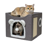 JUDERWOO cat house dual-level perch for indoor cats and kittens