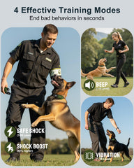 Jugbow IPX8 waterproof dog collar built for training in rain or water.