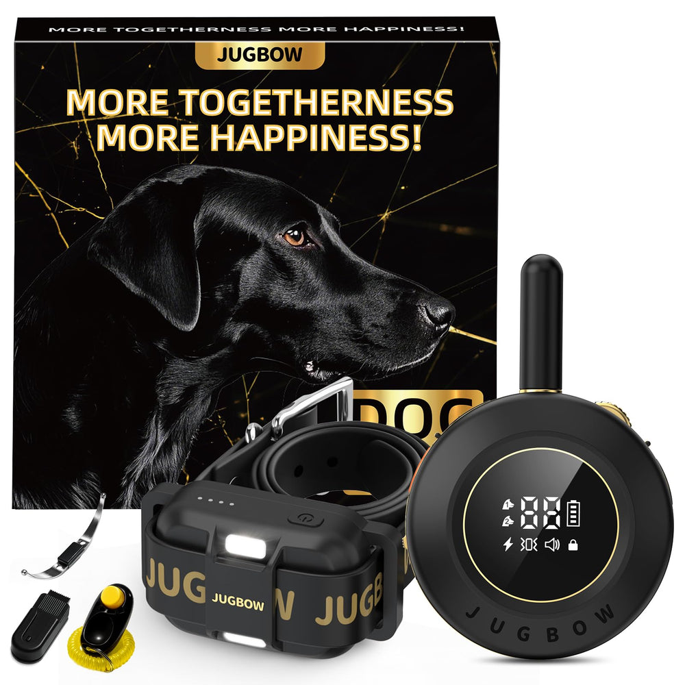Jugbow dog shock collar remote for quick training sessions with adjustable modes.