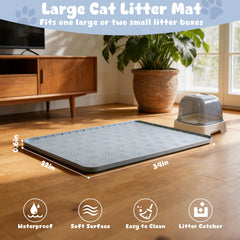 JUJOMAT waterproof and durable silicone mat protects floors.