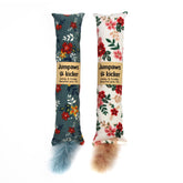 Jumpaws catnip-silvervine kicker with feathers for energetic play.