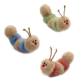 Jumpaws interactive catnip caterpillar toy with rattle for indoor cats.