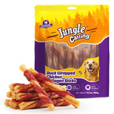 Jungle Calling 5-Inch chicken collagen stick packaging shows long-lasting chew option for dogs