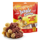 Jungle Calling beef tendon dog chew for durable chewing and extended play.