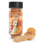 Jungle Calling Chicken Chips pack front showing single-ingredient dog treats for training