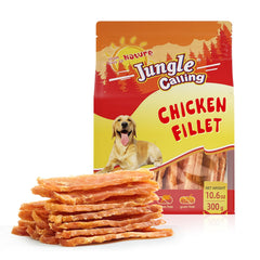 Jungle Calling chicken jerky treat pack ready for training rewards