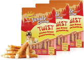 Jungle Calling chicken-wrapped-rawhide-stick dog chew ideal for training rewards
